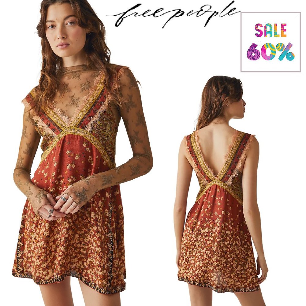 FREE PEOPLE East Willow Trapeze Slip Dress
